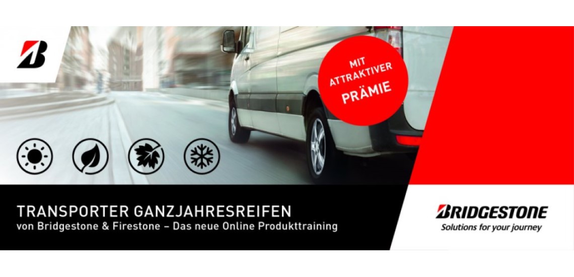 Van for Training Transporters Introduces Online New All-Year for Bridgestone Tyres